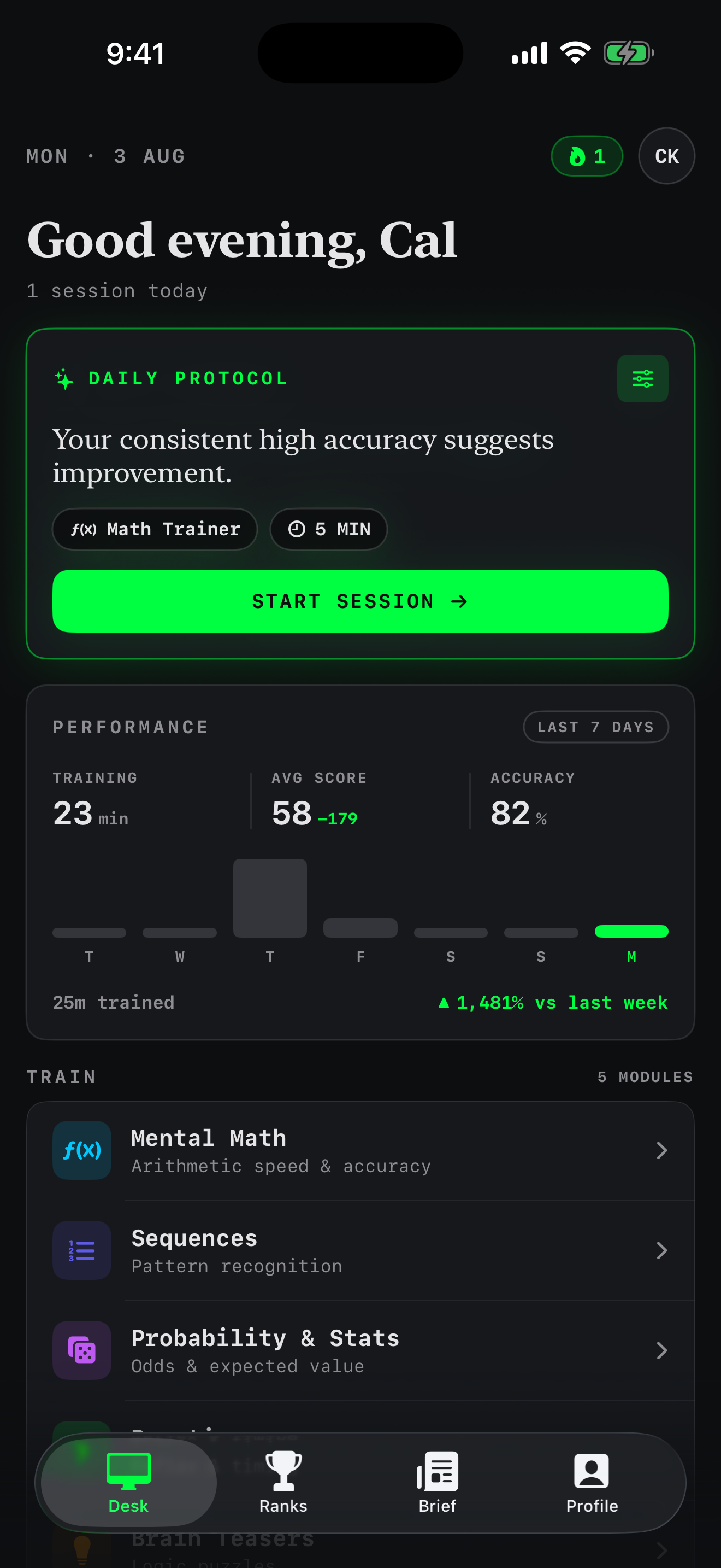Variance: The Quant Prep App app screen 1